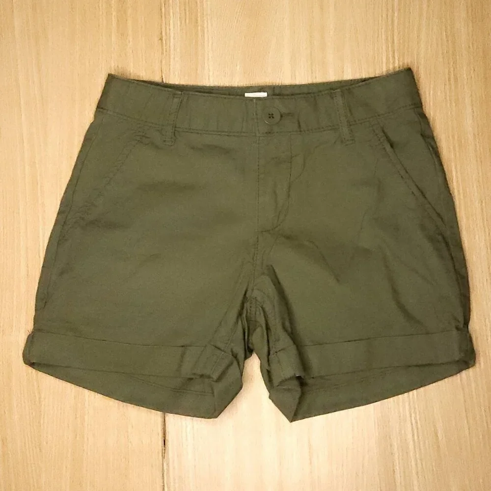 Gap Kids Girl's Green Adjustable Waist Shorts 8